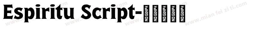 Espiritu Script字体转换